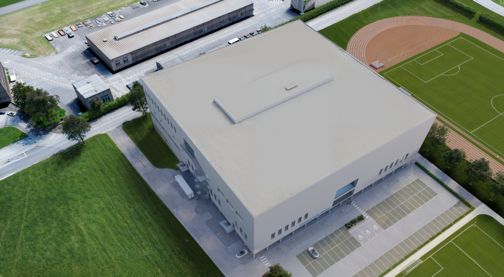 Visualisierung Sportzentrum Zürich Vogelperspektive